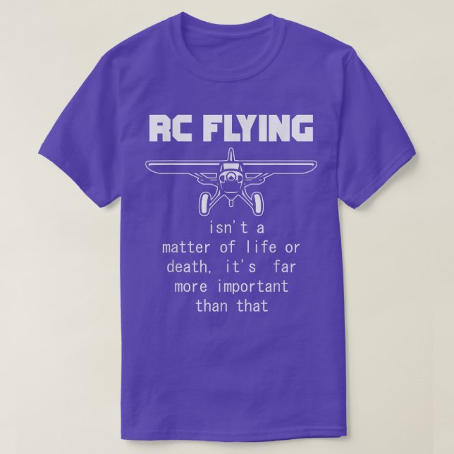 RC Flying Radio Controlled Airplane Remote Control T-Shirt (Design Front)