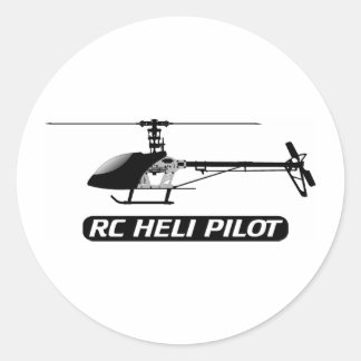 RC Helicopter Pilot Classic Round Sticker