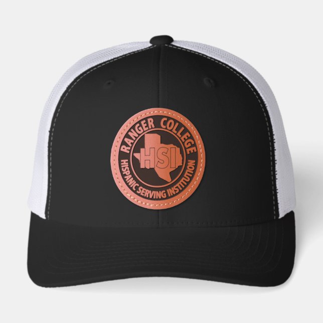 RC Hispanic Serving Institution Seal Leather Patch Hat (Front)