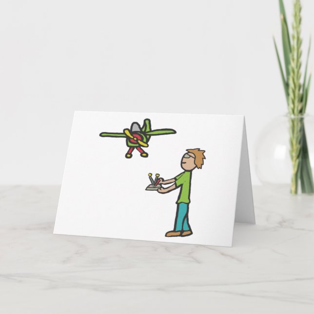 RC Model Airplane Flying Card (Front)