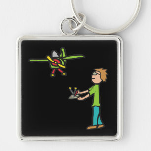 RC Model Airplane Flying Keychain
