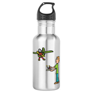RC Model Airplane Flying Stainless Steel Water Bottle