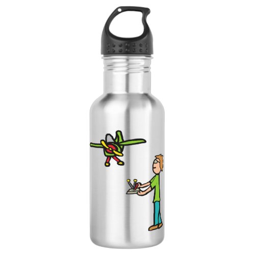 RC Model Airplane Flying Stainless Steel Water Bottle