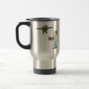 RC Model Airplane Flying Travel Mug