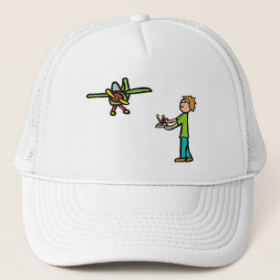 RC Model Airplane Flying Trucker Hat