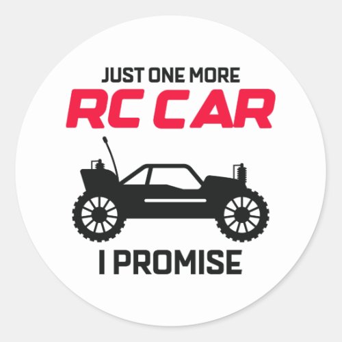 RC Model Car Offroad Race Mud Racing Funny Sayings Classic Round Sticker