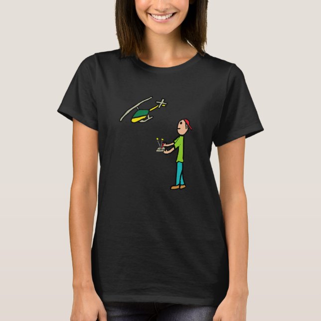 RC Model Helicopter Flying T-Shirt (Front)