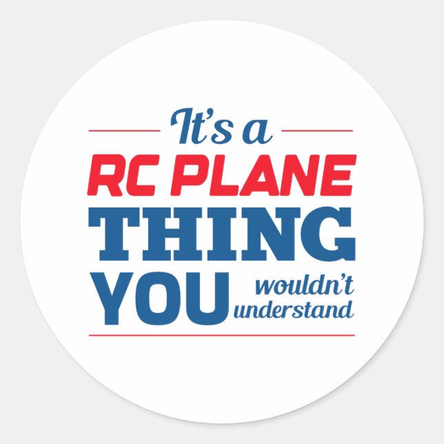 RC Model Making Planes Airplane Aircraft Pilot   Classic Round Sticker (Front)