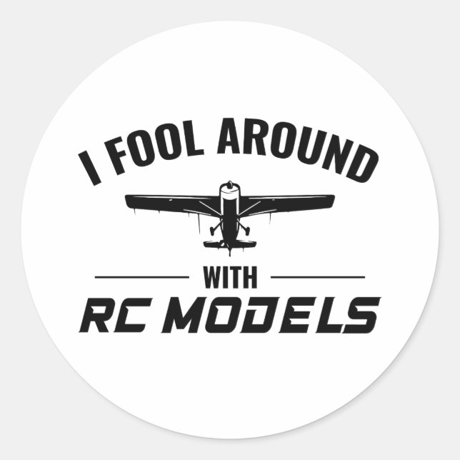 RC Model Making Planes Airplane Aircraft Pilot   Classic Round Sticker (Front)