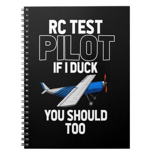 RC Pilot Witty Aircraft Funny Airplane Notebook