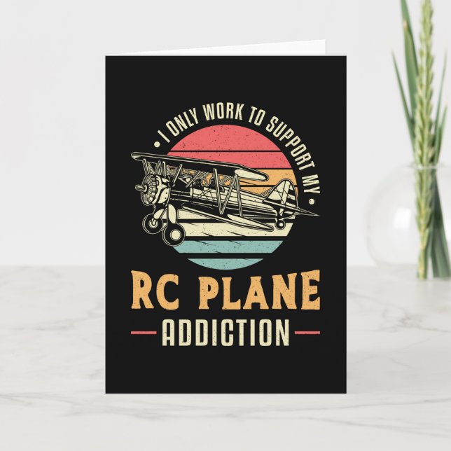 RC Plane Addiction Airplane Aircraft RC Planes Card (Front)