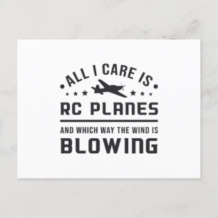 RC Plane Aircraft Pilot All I Care Is RC Planes Postcard