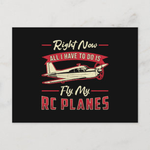 RC Plane Airplane Aircraft Pilot Fly My RC Planes Postcard