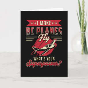 RC Plane Airplane Pilot Aircraft Funny RC Planes Card