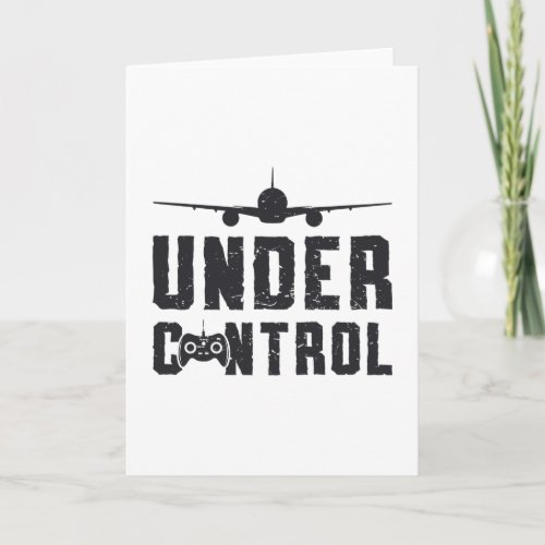 RC Plane Under Control Pilot Airplane RC Planes Card