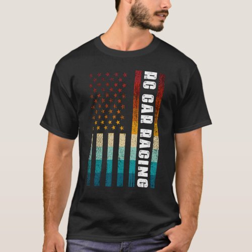 Rc Racing American Flag Remote Radio Controlled Rc T_Shirt