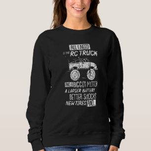 RC Racing RC Truck RC Car Saying  Retro RC Cars Sweatshirt