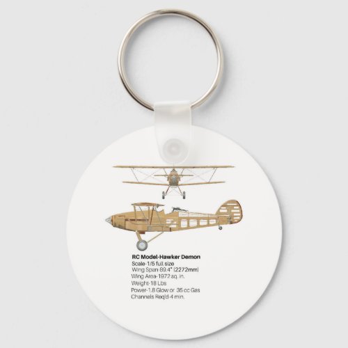 RC Scale Model The Hawker Demon  Keychain