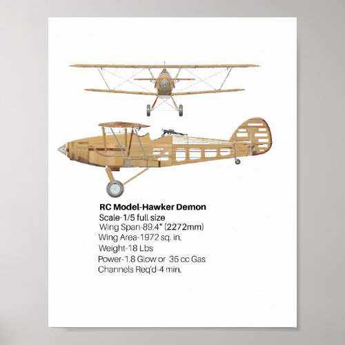 RC Scale Model The Hawker Demon Poster