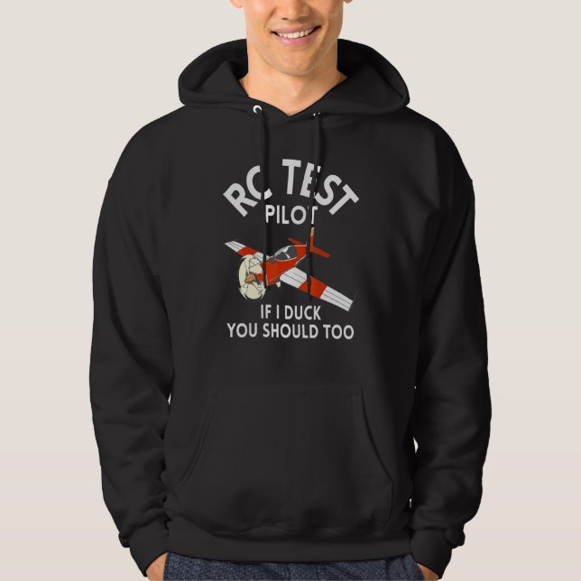 RC Test Plane Model Airplane Aviation Aircraft   Hoodie (Front)