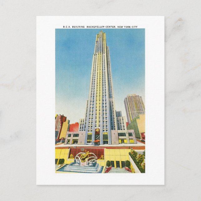 RCA Building, Rockefeller Center, New York Postcard (Front)
