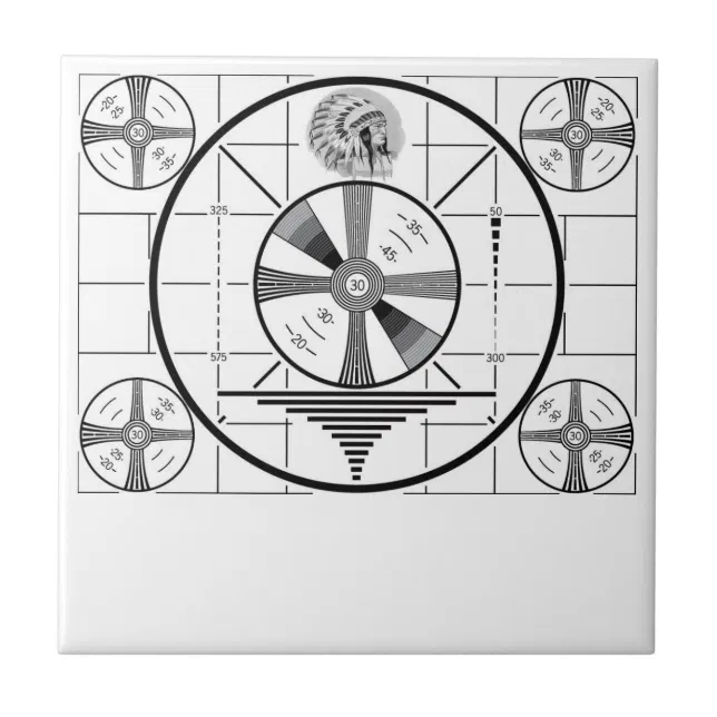 RCA Indian Head Test Pattern Ceramic Tile | Zazzle