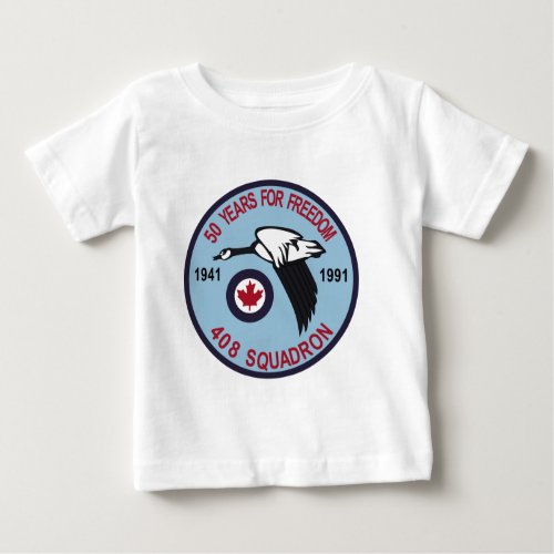 RCAF Patch 408 Squadron Escadron 50 Years Royal Ca Baby T_Shirt