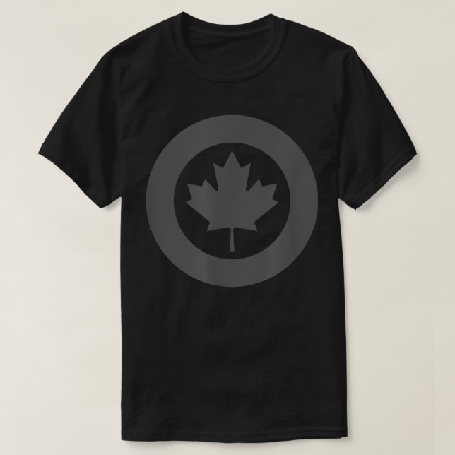 RCAF Royal Canadian Air Force Roundel Maple Leaf L T-Shirt (Design Front)