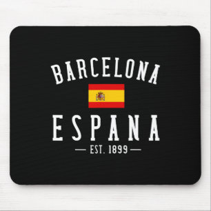 Rcelona Espana Spain Est. Souvenir Flag Map Vacati Mouse Pad