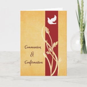 RCIA Communion and Confirmation Dove and Wheat Card