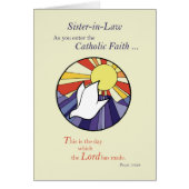 RCIA Dove Circle on Yellow, Sister-in-Law, Convert (Front)