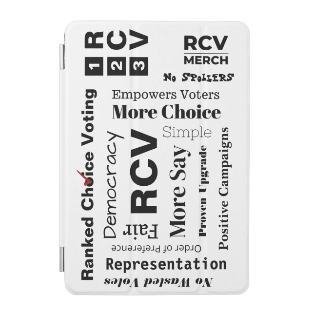 RCV Words on an iPad Smart Cover (Front)