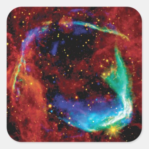 RCW 86 Supernova Remnant _ NASA Hubble Space Photo Square Sticker