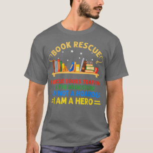 RD Book Rescue Literary Bookworm Book Lovers Men W T-Shirt