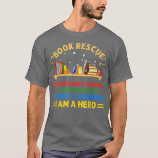 RD Book Rescue Literary Bookworm Book Lovers Men W T-Shirt