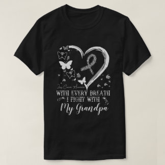 RD Custom Lung Cancer Awareness, With Every Breath T-Shirt