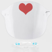 Rd Heart Face Shield (Front w/Glasses)