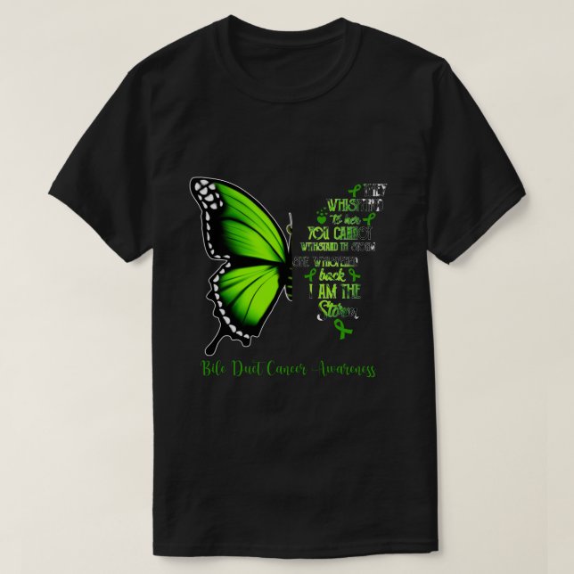 RD I Am The Storm Bile Duct Cancer Awareness T-Shirt (Design Front)