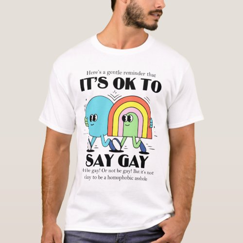 RD Its Ok To Say Gay Florida LGBT Gay Pride  T_Shirt