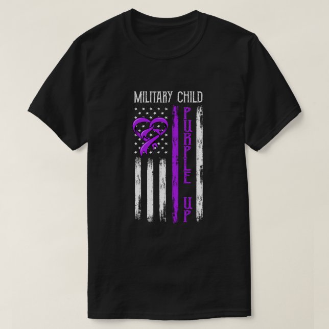 RD Military Child Purple Up Shirt (Design Front)