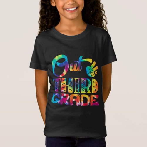 RD Peace Out 3rd Grade Tie Dye Shirt Graduation  T_Shirt