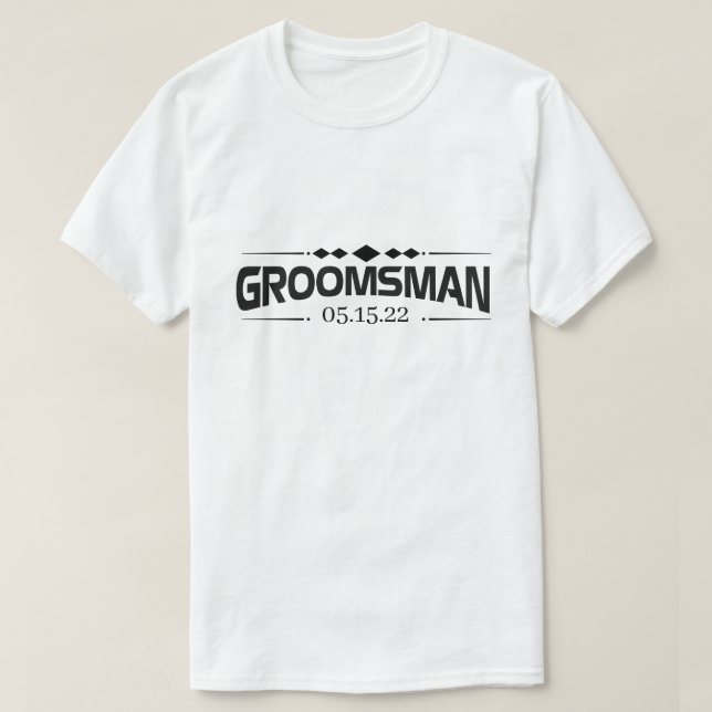 RD Personalized Bachelor Party Shirts, Groomsman T-Shirt (Design Front)