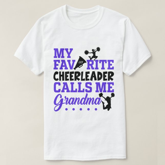 RD Personalized Cheerleader Shirt, Cheer Grandma T-Shirt (Design Front)