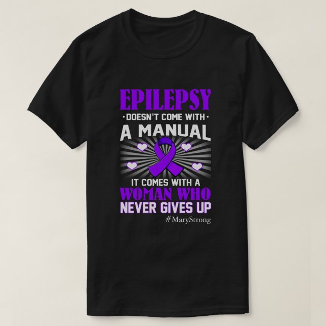 RD Personalized Epilepsy Shirt, Epilepsy Awareness T-Shirt (Design Front)