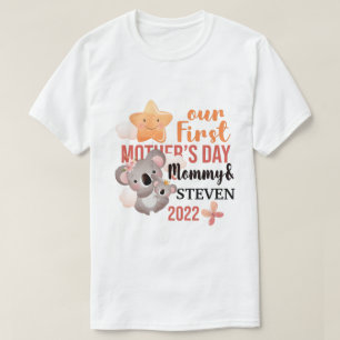 RD Personalized First Mother's Day Mom And Baby T-Shirt