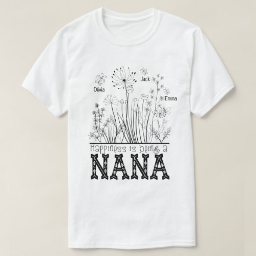 RD Personalized Grandma Wild With Grandkids Names  T_Shirt