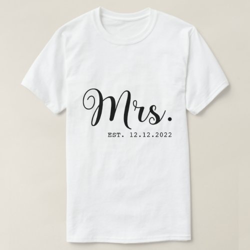 RD Personalized Mr and Mrs Custom Wifey and Hubby T_Shirt