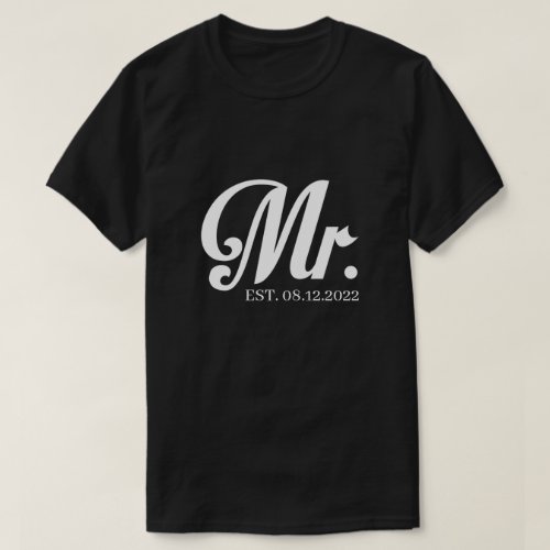 RD Personalized Mr and Mrs Shirt Just Married T_Shirt