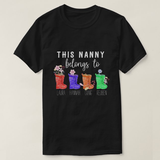 RD Personalized Nanny Belongs To, Grandma Gifts T-Shirt (Design Front)