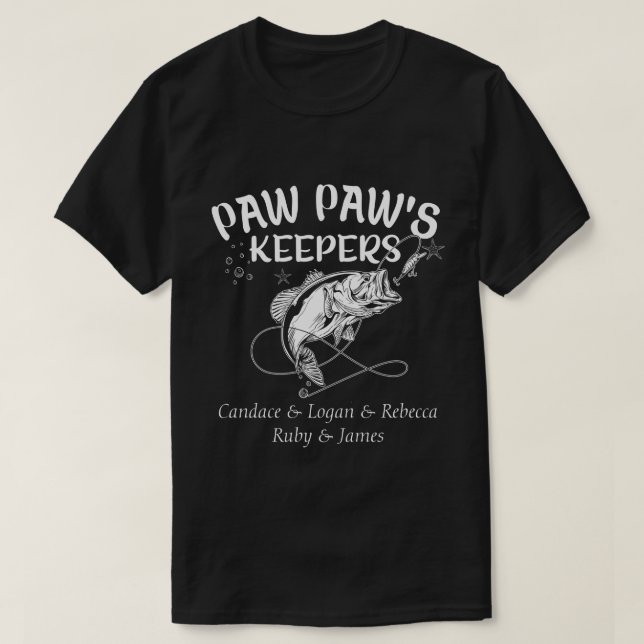 RD Personalized Pawpaw's Keepers Fishing Shirt  (Design Front)